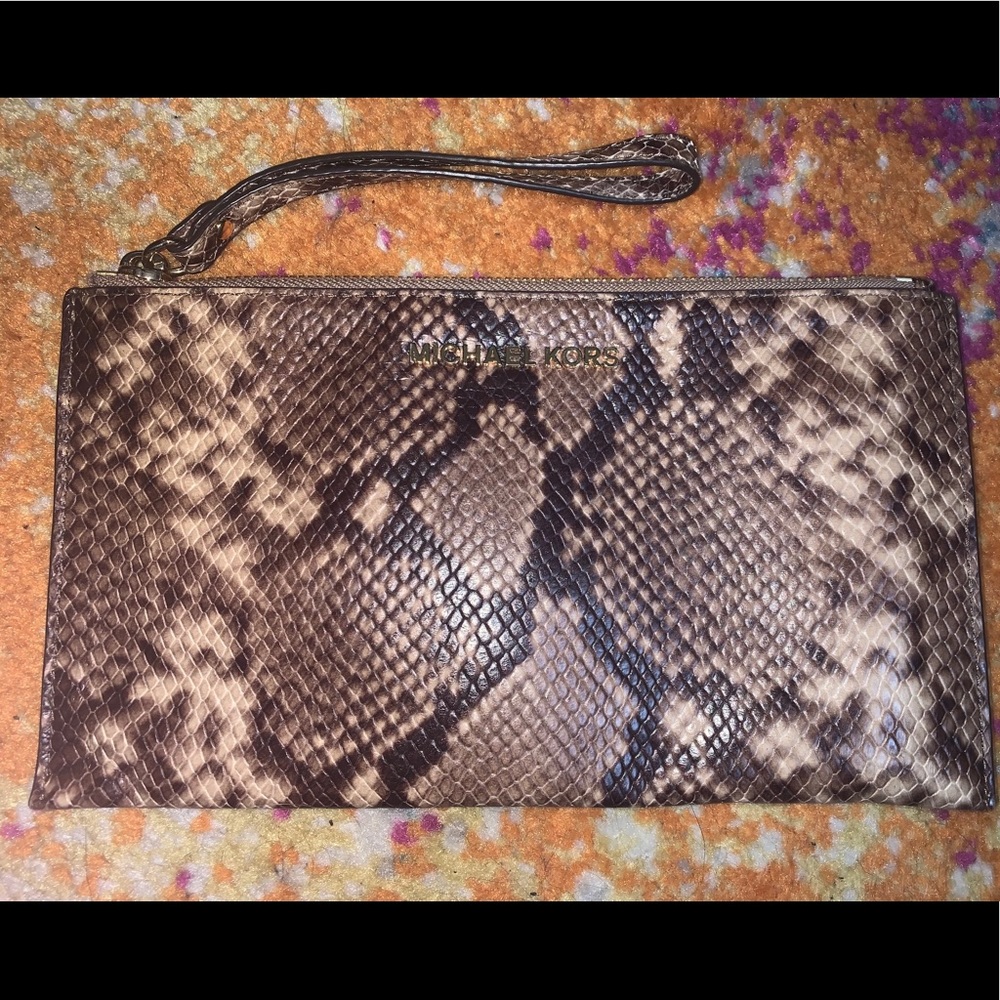 Michael Kors Snakeskin Clutch